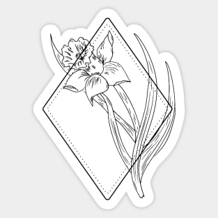 March Birth Flower Daffodil Sticker